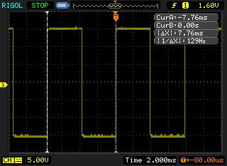 Der Converter erzeugt ein Rechtecksignal